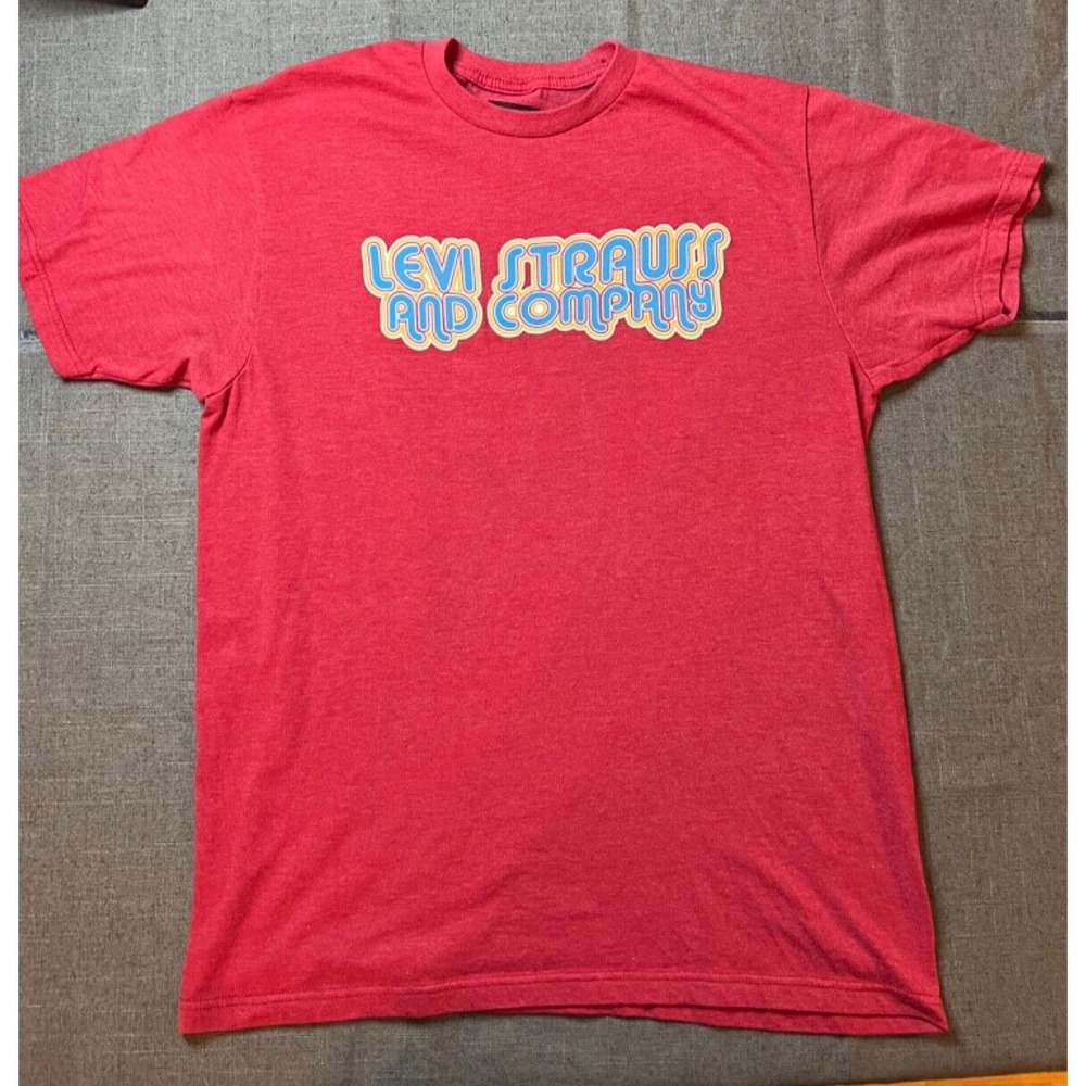 Levis TShirt Levi Strauss and Company Red Levi's short sleeve t-shirt Mens Small